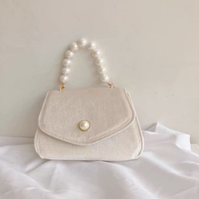 Bolso de mano de noche para mujer, bolsa de mano elegante con cadena de perlas a la moda, pequeño, cuadrado, bandolera portátil 2024 - compra barato