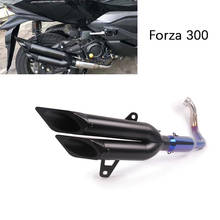 Tubo de Escape para motocicleta Honda FORZA 300, Conector de Escape deslizante de 51mm, sin DB Killer, doble salida para Forza 300 2024 - compra barato