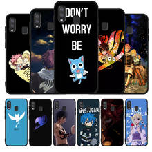 Capa para celular fairy tail de anime, capa de celular preta para samsung galaxy a71 a51 a41 a31 a20e a10 a20 a40 a50 a70 m30s m20 a7 a8 a9 2018 2024 - compre barato