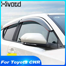 Hivotd abs janela viseira lado sol chuva guardas defletor decoração do carro-estilo para toyota C-HR chr acessórios 2017 2018 2019 2024 - compre barato