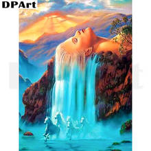 Diamond Painting Full Square/Round Drill Waterfall 5D Daimond Painting Embroidery Cross Stitch Mosaic Rhinestone Picture Y200 2024 - buy cheap