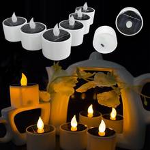 Solar Creative LED Tealight Candles Light Christmas Decor Wedding Votive Candles Lamp Romantic 2024 - buy cheap