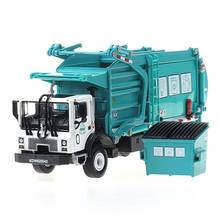 1:24 camión de basura Vehículo de limpieza modelo de aleación de manipulación de materiales camión de basura, camiones de saneamiento coche limpio juguete para el regalo de los niños 2024 - compra barato