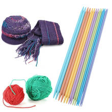 Agulhas de crochê de plástico com 14 unidades, agulhas de costura de pontas duplas, ferramentas para artesanato 2024 - compre barato