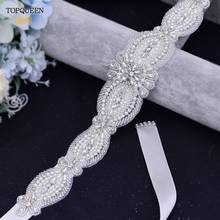 TOPQUEEN S490 Luxury Bridal Belt Rhinestone Crystal Beaded Sash Wedding Accessories Women'S Prom Party Dresses Waistband 2024 - buy cheap