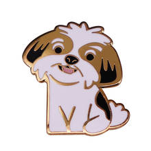 Pin de solapa Kawaii para mascota, broche de Animal lindo, pequeño cachorro, perro blanco 2024 - compra barato