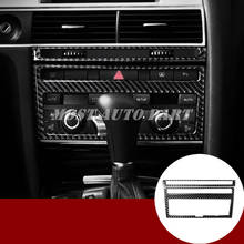 Capa de guarnição para console central de fibra de carbono, cd & ac painel, acessórios de decoração do carro audi a6 s6 2009-2016 2024 - compre barato