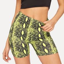 Sexy Women Summer Shorts New Snake Print High Waist Shorts Elastic Waist Short Trousers Women Trousers Pantalones Cortos Mujer 2024 - buy cheap