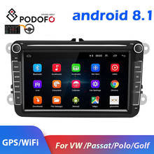 Podofo 2 din Car Radio Android 8.1 Autoradio Multimedia MP5 player for Volkswagen 4core 1+16G DVD GPS WIFI USB 2DIN Auto audio 2024 - buy cheap