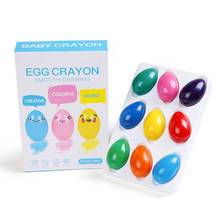 9 Colors Solid Eggs Shape Crayons Non Toxic Washable Painting Drawing Wax for Baby Kids Educational Art Supplies 2024 - buy cheap
