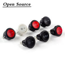 5/10Pcs KCD1 2Pin 3Pin 20mm on-Off on-Off-On SPST Round Rocker Switch 10A/250V Push Button Switch Self-locking/Latching 2024 - buy cheap