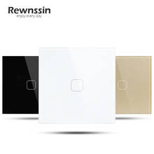 Wall Switches Luxury Touch Switch Sensor EU Standard Light Switch LED Backlight Crystal Glass Panel 1/2/3 Gang AC220V 2024 - buy cheap