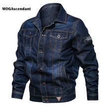Men's Denim Jacket Trendy Fashion Ripped Denim Jacket Outwear Jean Jackets Male Bomber Windbreaker Cowboy Coats Plus Size 6XL 2024 - buy cheap