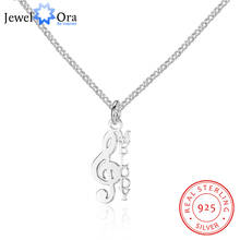 Collares y colgantes de Plata de Ley 925 con nombre personalizado, nota Musical, regalo para novia, joyería NE101580 2024 - compra barato