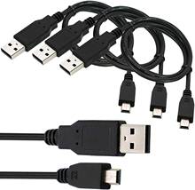Paquete de 3 cables USB 2,0 A Mini 5 pines B para HDDS/cámara/lectores de tarjetas externos, negro, 50cm (1,5 pies) 2024 - compra barato