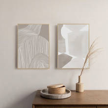 Pintura de arte en lienzo impresa, Mural minimalista nórdico, imagen artística de pared, decoración de sala de estar, póster abstracto de línea de bloque de Color moderno 2024 - compra barato
