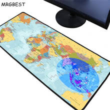 MRGBEST-alfombrilla para teclado de ordenador portátil, alfombrilla grande con mapa del mundo, con bloqueo antideslizante, para escritorio, LOL CSGO 2024 - compra barato