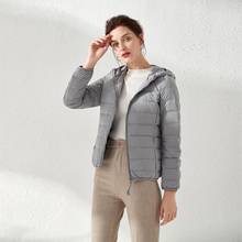 Newbang jaqueta feminina ultraleve de pato, casaco ultraleve com capuz e tecido fosco 2024 - compre barato