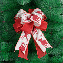 Vermelho grande arco de natal grinalda árvore de natal enfeite gravata borboleta para o festival de casamento decorações de ano novo presente de festa 2024 - compre barato