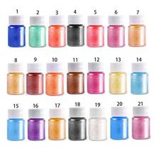 Pigmentos perolados de resina aurora, 21 cores, pigmentos perolados, fabricação de jóias, resina 2024 - compre barato
