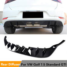 Black PP Car Rear Bumper Diffuser Lip Spoiler For Volkswagen VW Golf 7 VII Standard And GTI 2017 2018 Mid Outlet 2024 - buy cheap