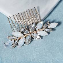 Floralbride Alloy Small Cute Rhinestones Opal Crystals Wedding Hair Comb Bridal Hair Accessories Bridesmaids Women Jewelry 2024 - buy cheap