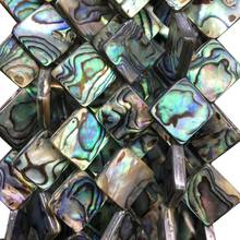 Free Shipping Fashion Jewelry  14x14mm New Zealand Abalone Shell Rhombus Loose Beads 15.5"  FG8928 2024 - buy cheap