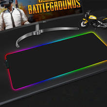 Heculas pad de mouse gamer rgb com iluminação led 7, mousepad colorido 25x35cm 30x 80cm 2024 - compre barato