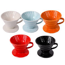Gotero de Café Manual, filtro de café de cerámica reutilizable, filtro de cono de goteo permanente, 1-2 tazas, 4 tazas 2024 - compra barato