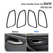 Carbon Fiber Car Interior Door Handle Cover Trim Door Bowl Sticker for BMW E90 E92 E93 3 series 2005-2012 Car Accessories 2024 - buy cheap