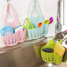 Kitchen Sink Storage Basket Sponge Holder Sundries Hanging Bag Adjustable Snap Button Drain Basket Bathroom Faucet Organizer 2024 - buy cheap