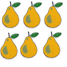 Parche de pera de fruta bonita, parches para planchar, insignia de dibujos animados, juego de 10 piezas, parches para ropa, adorno artesanal, accesorios DIY 2024 - compra barato