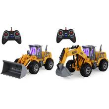 New RC Truck Toy Remote Control Drilling Truck For Children Crane Bulldozer Remote Control Excavator Electric Construction Toys 2024 - buy cheap