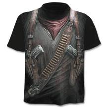 2019 New Cloudstyle Own Design Men's T shirt 3D Gun Warrior Tshirt Print Knife Harajuku Tops Tee Short Sleeve Fitness t-shirt 2024 - buy cheap