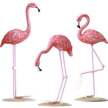 Criativo flamingo estatueta decorações de decoração para casa acessórios para sala estar tv armários quartos artesanato resina decoração 2024 - compre barato