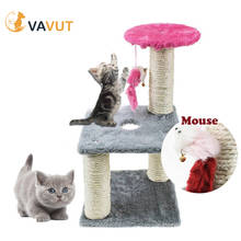 Cat Toy Scratcher Tree for Cats Scratching Post Mouse Scratch for Cats Furniture Plush Cat Climbing Frame Toy Pet Product TY0114 2024 - купить недорого