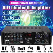 AV-6060BT 5.0 bluetooth Power Amplifier LCD Display Audio HiFi 800W 5CH Home Theater Amp FM Radio Support SD/USB 220V 110V 230V 2024 - buy cheap