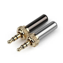 Conector macho de áudio jack 3.5, plugue de cobre banhado a ouro 3.5mm estéreo 3 polos plugue de fone de ouvido para d11 d16 b03 p03 p2 adaptador de fone de ouvido 2024 - compre barato