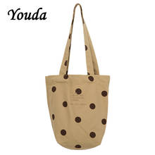 Youda Original Canvas Design Women Shoulder Bags Classic Style Ladies Shopping Bags Casual Handbag For Female Simple Girls Tote 2024 - buy cheap