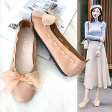 2021 New Women Spring Autumn Comfortable Soft Bottom Casual Shoes Girls Sweet Bowknot Flat Single Shoes Summer Shallow Shoes 2024 - buy cheap