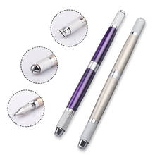 Оптовая продажа Профессиональный микроблейдинг tebori ручка для перманентного макияжа Серебряная ручная ручка для бровей 3 в 1 использование 2024 - купить недорого