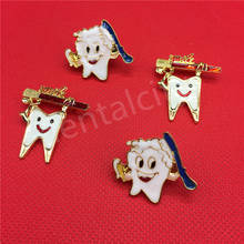 Dental regalo simple placa regalo de clínica Dental de Metal diente forma broche con diseño de Molar placa dentista higienista accesorios de Pin Adorno 2024 - compra barato