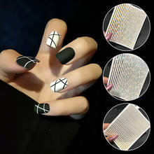 3D Nail Sticker Curve Stripe Lines Nails Stickers Adhesive Striping Tape Nail Art Stickers Decoration Decals Designer Supplies 2024 - buy cheap