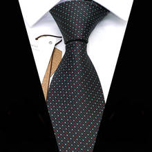 Yishline gravata masculina de bolinhas, gravata de tecido jacquard com 8 cm, para homens de negócios, acessórios 2020 2024 - compre barato