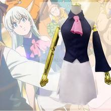 Anime cosplay os sete pecados mortais: prisioneiros do céu elizabeth liones cosplay traje meninas feminino garçonete uniforme 2024 - compre barato