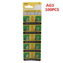 100pcs/lot AG3 For Watch Toys Remote SR41 192 Cell Coin Alkaline Battery 1.55V L736 384 SR41SW CX41 LR41 392 Button Batteries 2024 - buy cheap