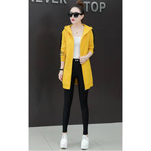 2019 spring  autumn new female hooded long Korean version of the loose long-sleeved cardigan shirt jacket A422 2024 - buy cheap