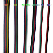 50/100 meters 2pin 3pin 4pin 5Pin 6pin 22 AWG Extension Electric Wire Cable Led Connector For 5050 3528 RGBW RGB CCT LED Stirp 2024 - buy cheap