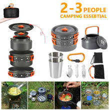 Outdoor Camping Cookware Kit Portable Aluminum Alloy Cookware Utensils Kettle Pot Frying Pan Cooking Tableware Set 2024 - buy cheap