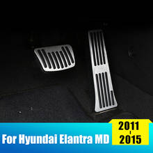 Aluminum Car Foot Pedal Fuel Accelerator Pedal Brake Pedal Cover Pad For Hyundai Elantra MD 2011 2012 2013 2014 2015 Accessories 2024 - buy cheap